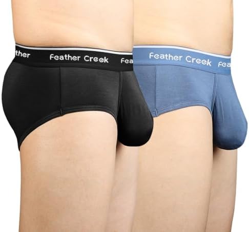 Mens Pouch Trunks Separate Big Enhance Underwear Briefs Comfy Mid-Rise Pouch Bikini Brief Boxer Briefs