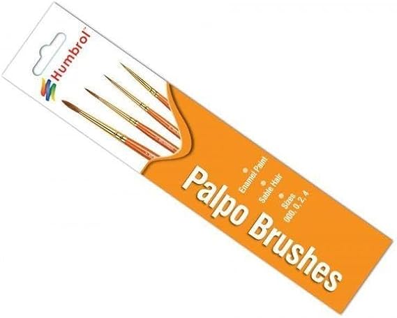 Humbrol AG4250 Palpo Paint Brushes Sizes 000,0,2,4