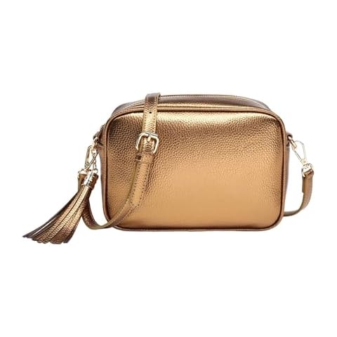 Kitise Stylish Shiny Crossbody Bag with Tassel Cover