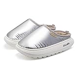 ONEMIX Damen Herren Winter Wärme Hausschuhe Pantoffeln Plüsch rutschfeste Slippers für Drinnen und Draussen