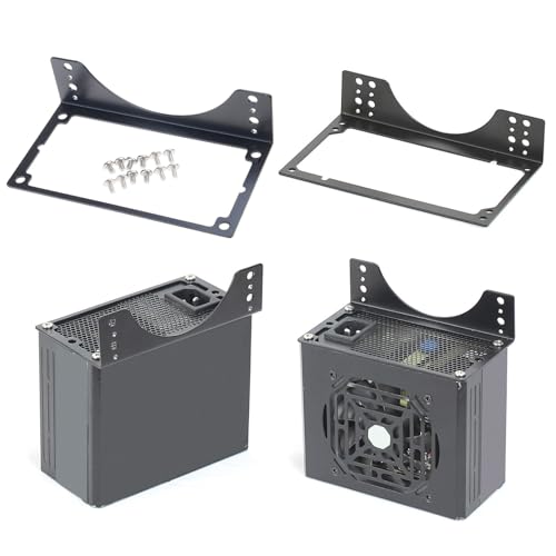 Sturdy Power Supply Mounting Bracket with 12cm 14cm Fan Slot Metal PC Cooling Bracket Internal - Image 2