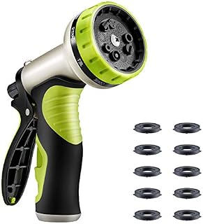 VicTsing Garden Hose Nozzle, Hose Spray Nozzle with 9 Patterns, Heavy-Duty Nozzle