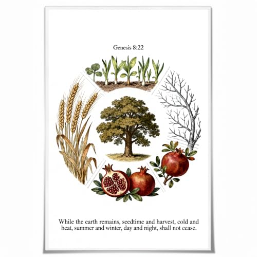 Scripture Canvas Wall Art Genesis 8:22 Elegant Artwork 32"x48"