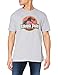 Jurassic Park Logo Invecchiato T-Shirt, Grigio (Grigio Marl Spo), M Uomo