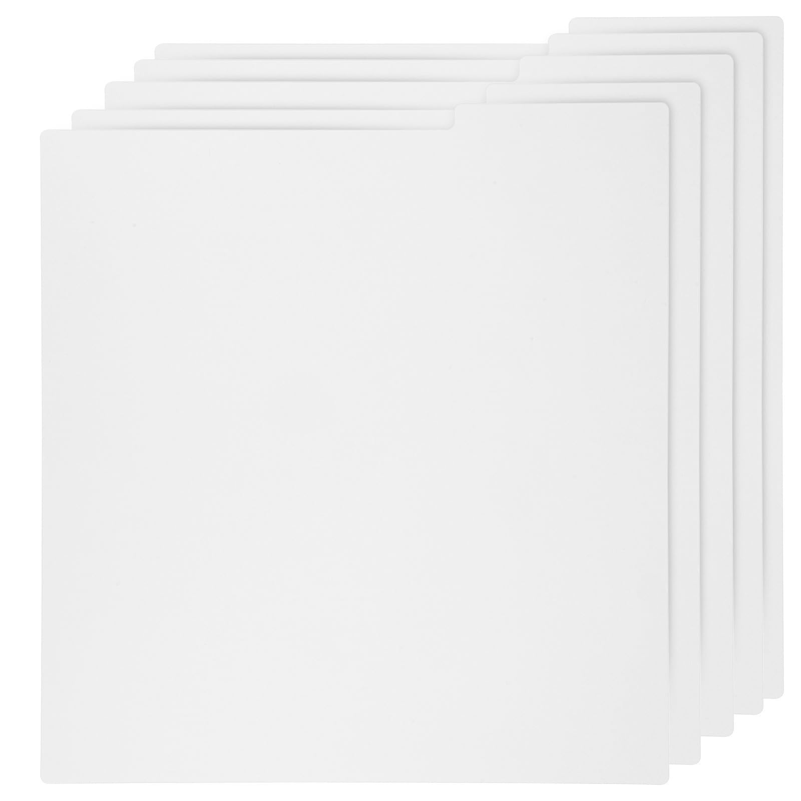 Separadores de vinilos en plástico PP blanco con pestañas, pack de 5 piezas 8