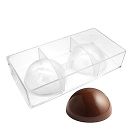 Goldbaking Largest Half Ball Chocolate Mold Ball Polycarbonate Candy Mould Chocolate Semi Sphere Mold Tray (X-Large 3.94inch)