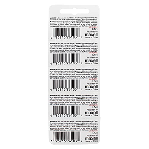 Pilas Button Cell LR41 Maxell 1.5V 20 Pcs miniatura 2