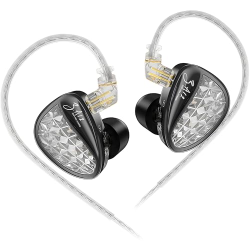 KZ ZA12 �n�C�u���b�h IEM �C���z�� 2DD+4BA �h���C�o�[ �C���C���[ ���j�^�[ �w�b�h�z�� HiFi �X�e���I �L���C���z�� ���y&�Q�[���p �X�e�[�W�p (�u���b�N�X�C�b�`�Ȃ��A�}�C�N�Ȃ�)