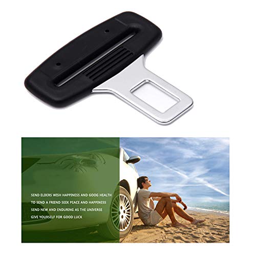 WedFeir 4pcs Car Seat Belt Clips, Car Seat Belt Insert Metal Tongue, Seat Safety Belt Buckle Auto Metal Seat Belt Clip, Universal for Most Vehicle. (Black)