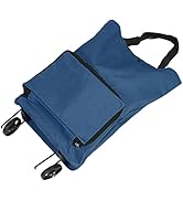 Folding Shopping Cart with Wheels Reusable Cart Bag Large Capacity Grocery Cart Bag Oxford with H...