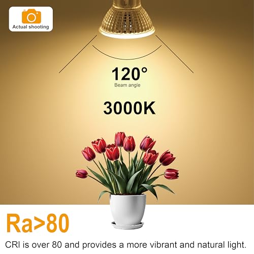 WSMCN GU10 LED Bulbs 10W, Warm White 3000K 1050lm, 140W Halogen Bulb Equivalent, Energy Saving Light Bulbs - Image 4