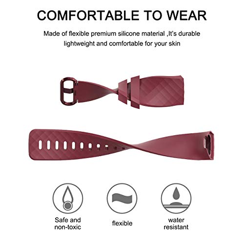 Image of Waterproof Bands for Fitbit Charge 3 / Charge3 SE, Wristbands for Women Men Small Large