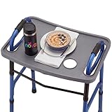 NOVA Walker Tray, Food Tray with 2 Cup Holders for Folding Walker, Fits on Most Folding Walkers