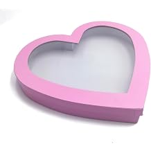 WENPACK 12inch Heart Shaped Gift Box With lid for Valentines Day Charcuterie Sweet Food Birthday Treat Pink