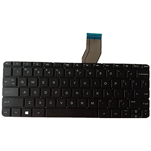 Replacement Clavier d'ordinateur Portable pour for HP Stream 11 Pro G4 EE Noir Noir Disposition en Anglais américain