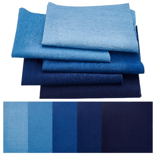 FREEBLOSS 10 Stück 25cm Sashiko Stoffe Sashiko Ausbesserungsset Patchworkstoff Baumwollstoff Quiltstoff Vorgeschnitten Zum Nähen Quilten Sashiko Zubehör Stoffquadrate