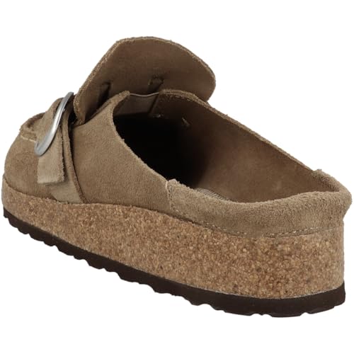 Image of Birkenstock Unisex Buckley Suede Leather Gray Taupe Sandals 9 W / 7 M US