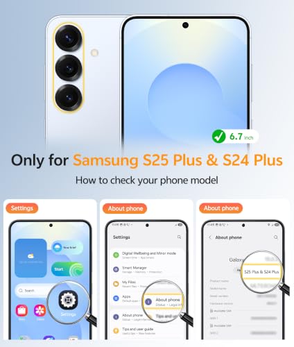 Image of FNTCASE for Samsung Galaxy S25 Plus Case: Samsung Galaxy S24 Plus Phone Case [Fit with Magsafe] Anti Yellowing Transparent Clear [Screen Protector] Military Grade Shockproof Protective Phone Cover