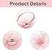 Aeisonsa Fascinators for Women Tea Party Headband Hatslower Mesh Feathers Hair Clip Cocktail Flower Mesh Feathers Headwear Hair Clip for Wedding, Pink