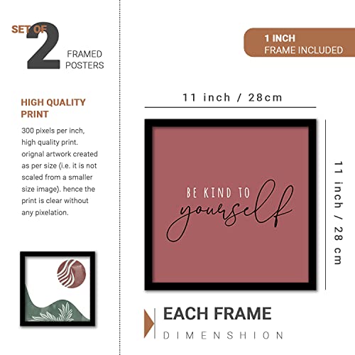 Image of kotart Abstract Art Wall Paintings with Frame for Living Room - Nature Theme Framed Wall Posters /Paintings Set of 4 (Art 4, Small (10x13 or 10x10 inch))