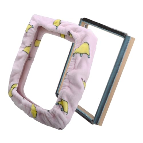 Image of ICZW Gripper Strip Frame 19.6 inch x 19.6 inch Punch Needle Rug Hooking Frame with Frame Cover (Light Pink)