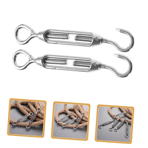 5 piezas Tensores de Cable de Acero Inoxidable 304 M5 con Ganchos de Tornillo para Tensado de Cables Industrial miniatura 7