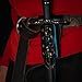 Armory Replicas – Genuine Leather Dagger Holster – Medieval Inspired Adjustable Small Weapon Sword Frog - Raven Black