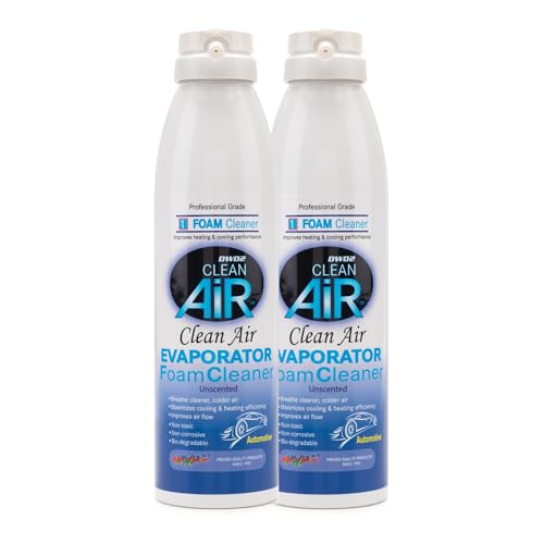 DWD2 Clean Air 2 Pack Bundle Automotive AC Coil Cleaner Foaming Coil Cleaner for AC Condenser Coil Cleaner Car AC Cleaner Coil Cleaner Air Conditioner Cleaner Spray Refresh Air Conditioner (Unscented)