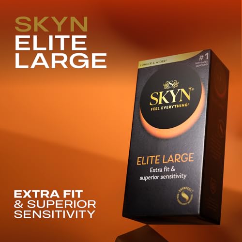 Image of SKYN Elite Large Condoms - 36 Count - Ultra-Thin, Lubricated Latex-Free Condoms, Longer and Wider for a More Comfortable Fit