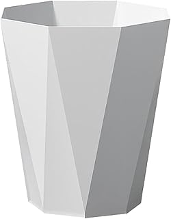 WEECRON Small Bathroom Trash Can 1.8 Gallon Garbage Can Waste Basket for Bedroom Office, White