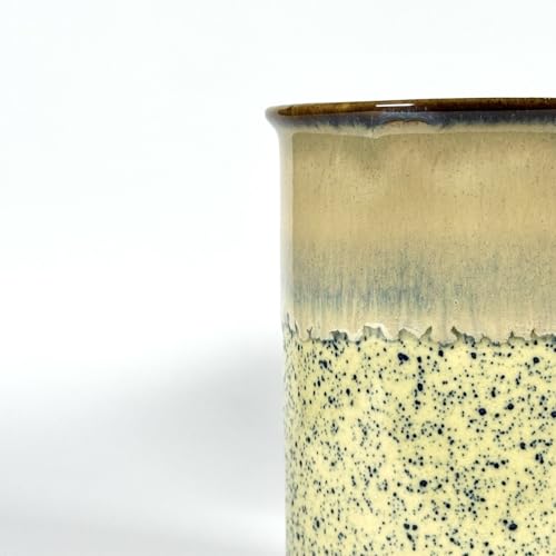 Image of SNS Ceramic Tumbler Set of 2 | Handmade Studio Pottery Drinkware for Water, Juice, Lassi, Cold Coffee & Milk | Premium Hot & Cold Beverage Glass for Home & Gifting (Oatmeal Sky Tumbler)