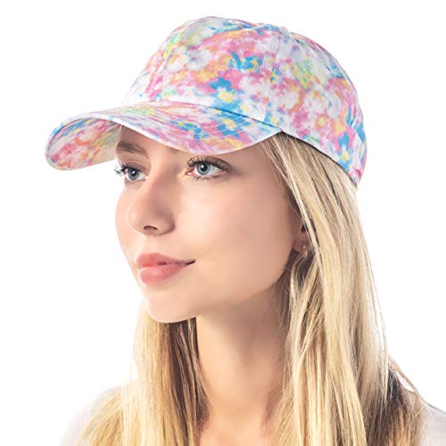 Image of Cotton Baseball Cap Dad Hat - Washed Low Profile Adjustable Hat for Men Women Casual Outdoor Running Golf