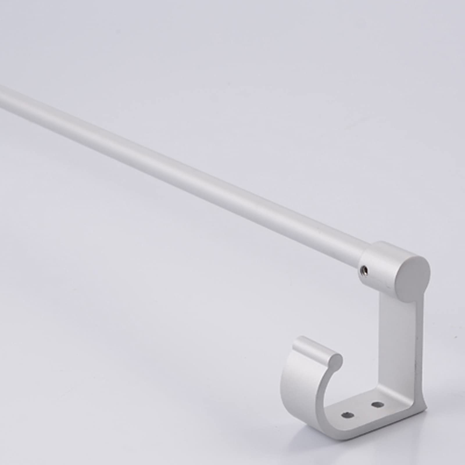 Wieszak na ręczniki pogrubiony, kosmiczne aluminium, pojedynczy słupek łazienkowy, półka, ściana łazienki Akcesoria łazienkowe, 60 cm, instalacja perforowana