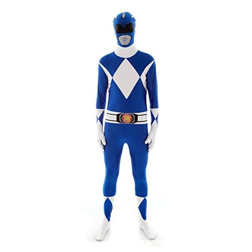 Morphsuits Adulti ufficiali Azul Traje de Power Ranger - Grande 5'3 - 5'9 (159cm - 175cm)
