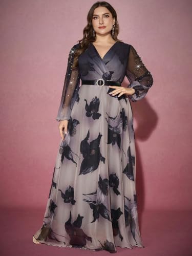 Image of TOLEEN Women's Plus Size Sequin Dress Luxurious Style Formal Cocktail Evening Party Maxi Dresses