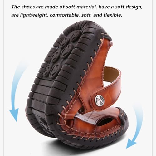 Podoback Orthopedic Leather Sandals, Lightweight Breathable Non-Slip Orthopedic Casual Leather Sandals for Men for Home and Outdoors - Summer Hiking, Beach, Fisherman2