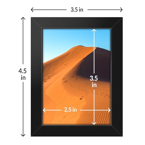 Image of LaVie Home 3x4 Picture Frame for Wall Display, 3x4 Black Picture Frame with HD Plexiglas, 3 x 4 Frame 1 Pack, Display Frame for Vertical or Horizontal, Classic Collection