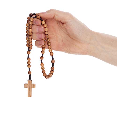 image for Most Original Gifts Bethlehem Certified Rosary Beads from Olive Wood -