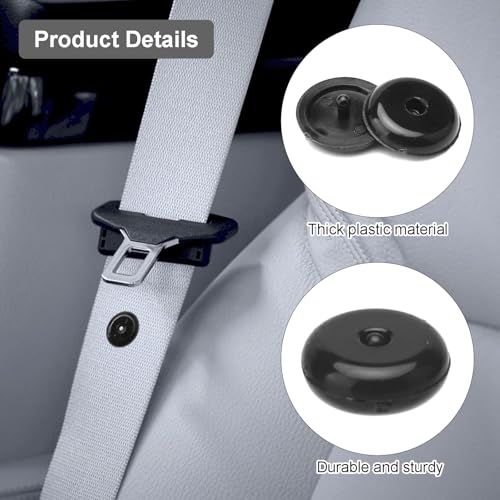 APOMOONS Sicherheitsgurt Stopper Knöpfe 10 Paar, Sicherheitsgurt Clip, Rutschfeste Gurtstopper Gurtschloss, Universal Sicherheitsschnalle Auto (Schwarz)