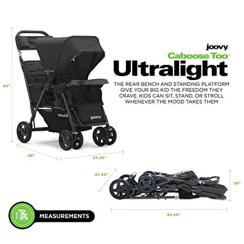 Joovy 8177 Caboose Too Ultralight Graphite Stand-On Double Stroller thumb #5