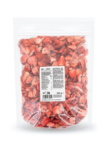 KoRo - Gefriergetrocknete Erdbeeren 350 g - Schonend getrocknete Trockenfrüchte - 100{0128e60ea086f81d2135a2d7d22b9d5cf7f44d59ddcd1cb723e228a47ceca233} pflanzlich und naturbelassen