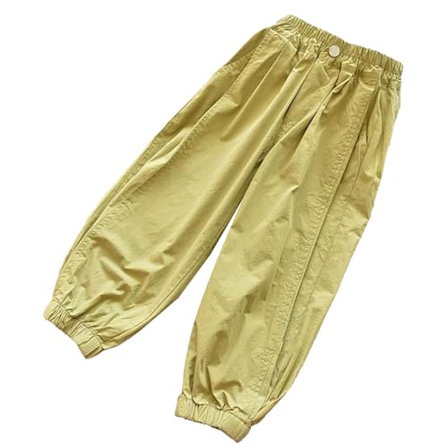 Moonker Solid Color Pants for Girls Casual Elastic Waist Stretchy Soft Summer Trendy Joggers Comfy Baby Girl