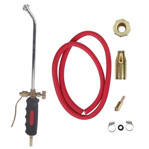 Adfaga Kit de soldadura profesional con soplete de gas con llama ajustable, boquilla chapada en latón, mango de agarre cómodo, encendido con doble interruptor para reparaciones en