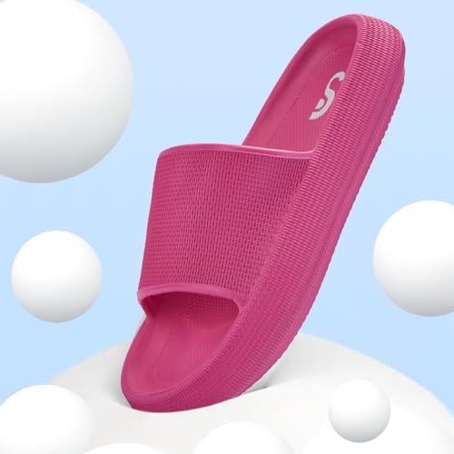 Pillow Slippers for Womens House Slides Sandals Cushioned Thick Sole Cloud Slippers Easy to Clean Quick Dry Shower Shoes4