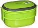 Microwavable Lunch Box- Stacking Two Tier Tiffin with Vacuum Seal Lid (Green)