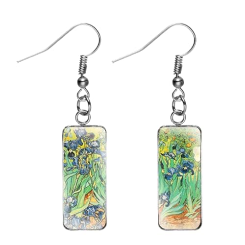 LJFEA Orecchini Van-gogh (Iris) Collezione d'artista Orecchini famosi Regali fatti