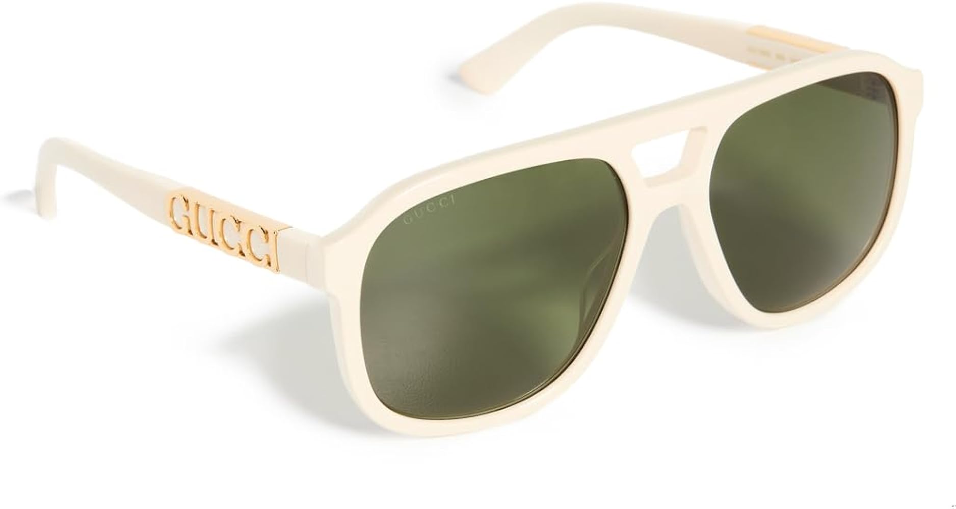 Amazon.com: Gucci Women's Acetate Pilot Aviator Sunglasses, Ivory