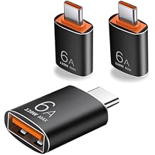 USB C to USB Adapter 3 Pack, USB C Adapter, Type C to USB 3.1 OTG Adapter for Smartphones Laptops Tablets Compatible with MacBook Pro, Samsung Galaxy S20 S21 S22 and More Type C Devices