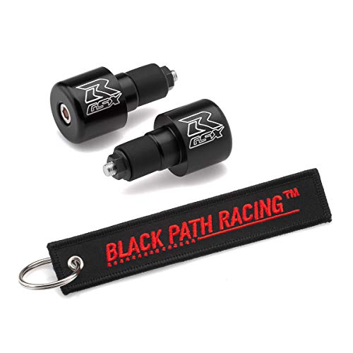 BlackPath - Fits Suzuki Bar Ends GSX-R 600 + GSX-R 750 + GSX-R 1000 + GSX-R 1100 (Black) T6 Billet