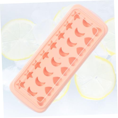 Molde para cubos de hielo con tapa de silicona rosa miniatura 5
